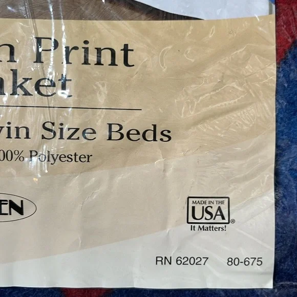 Southwestern Print Blanket 72 X 90 USA NEW Aztec Owen